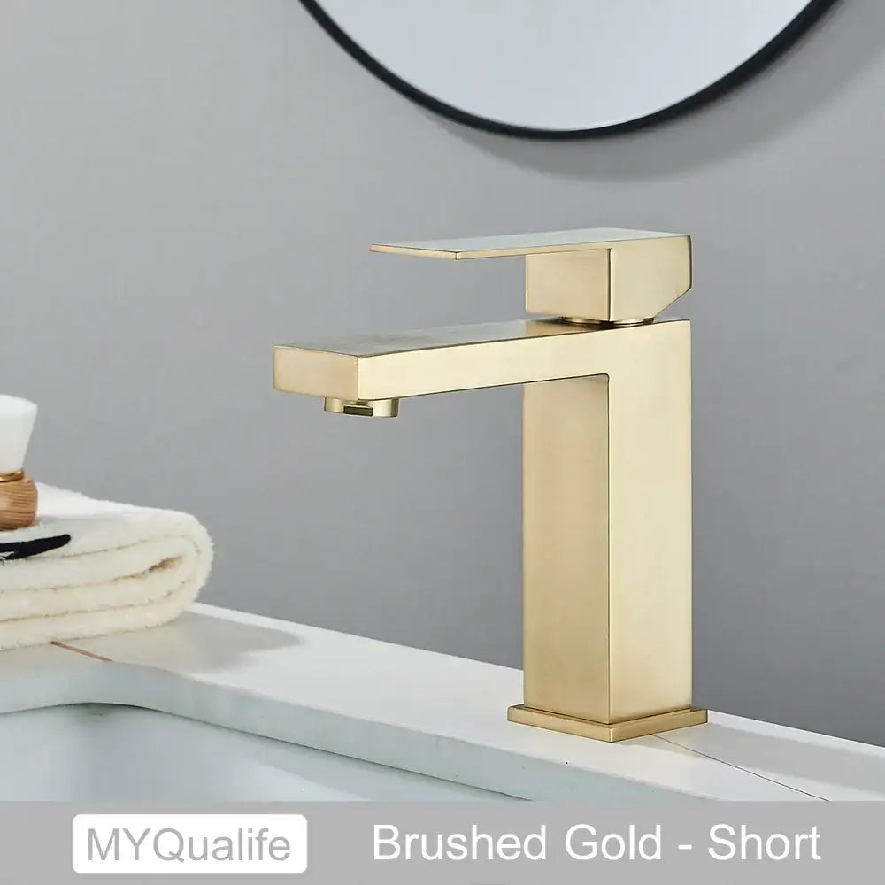 Black Rectangular Basin Mixer