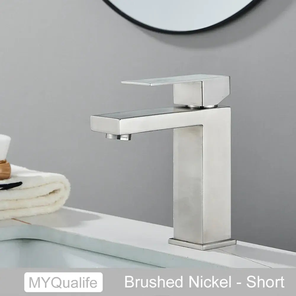 Black Rectangular Basin Mixer