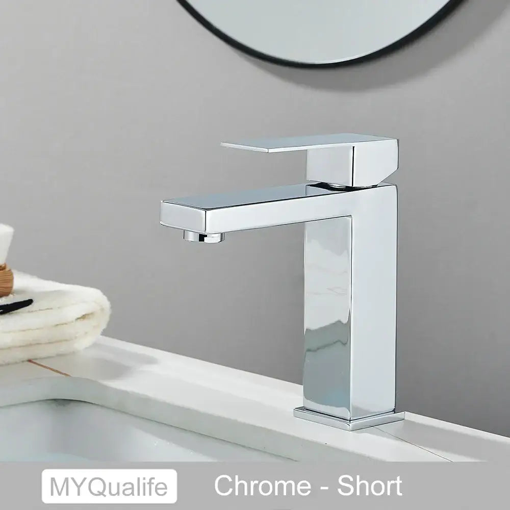 Black Rectangular Basin Mixer