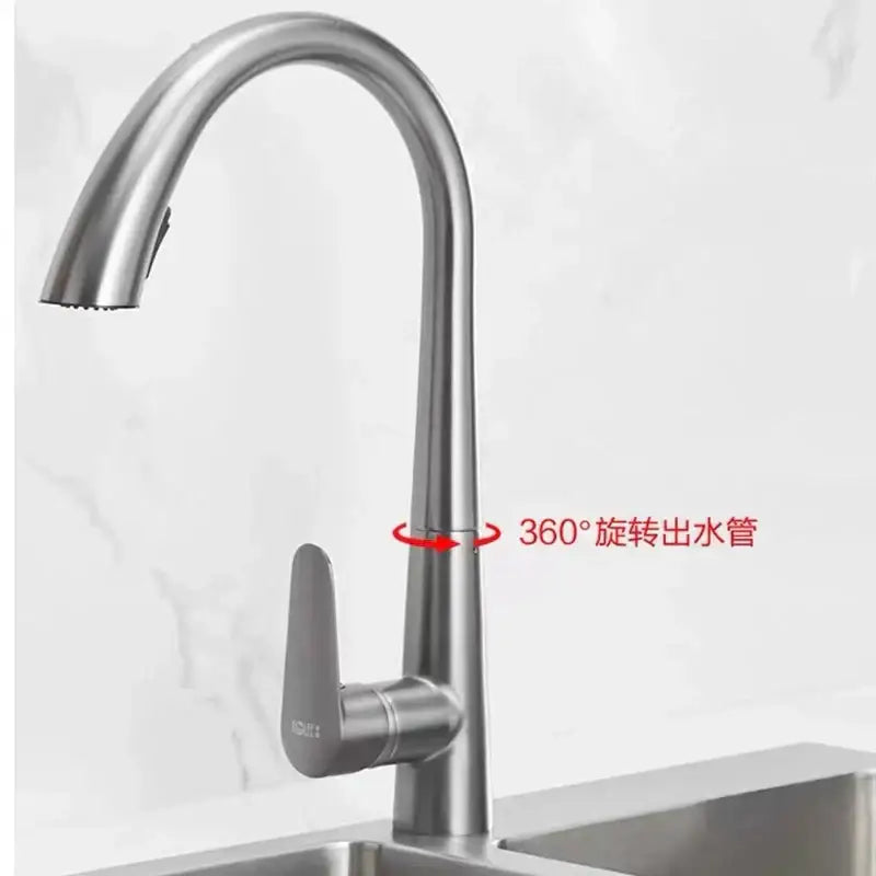 Black Pull-Out Kitchen Faucet
