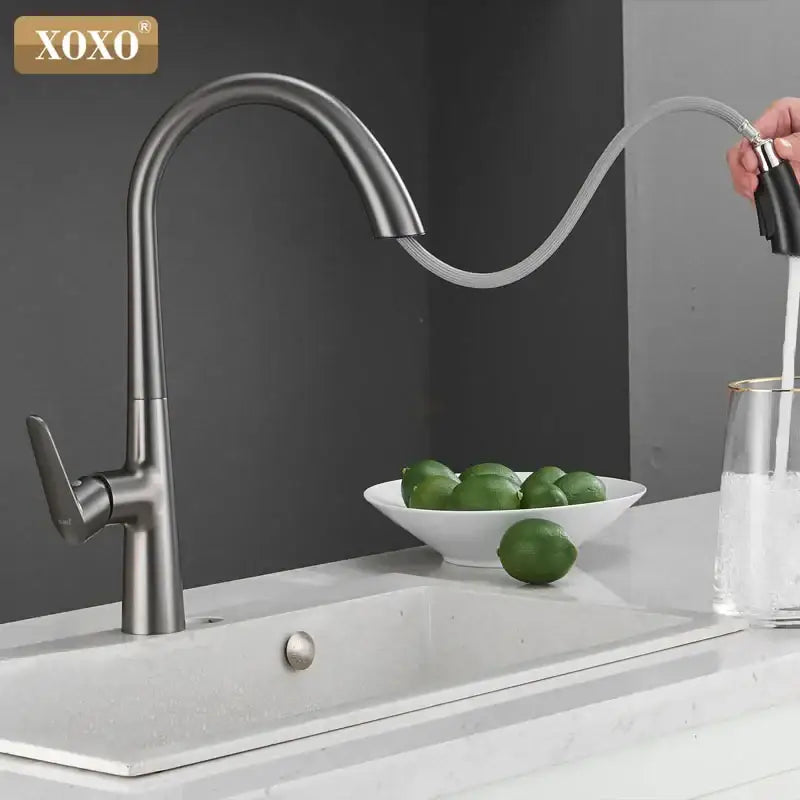 Black Pull-Out Kitchen Faucet