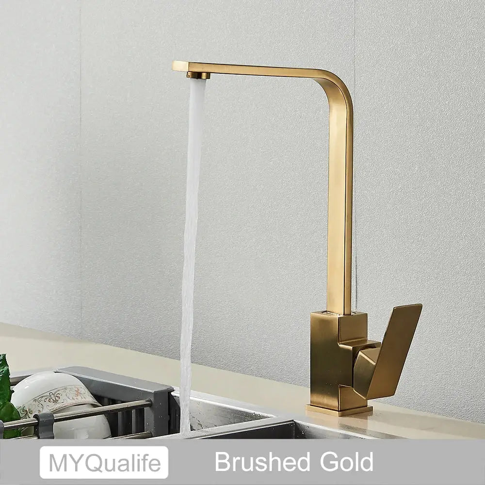 Black Square Kitchen Faucet
