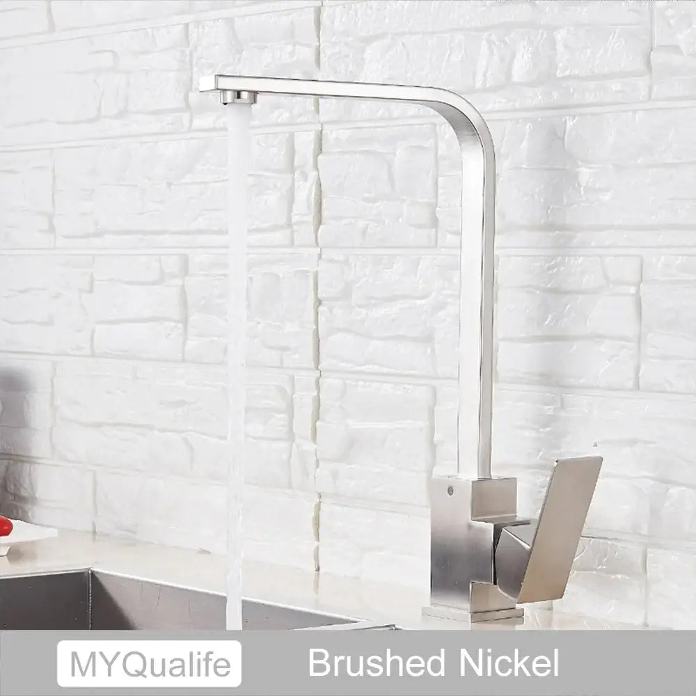 Black Square Kitchen Faucet
