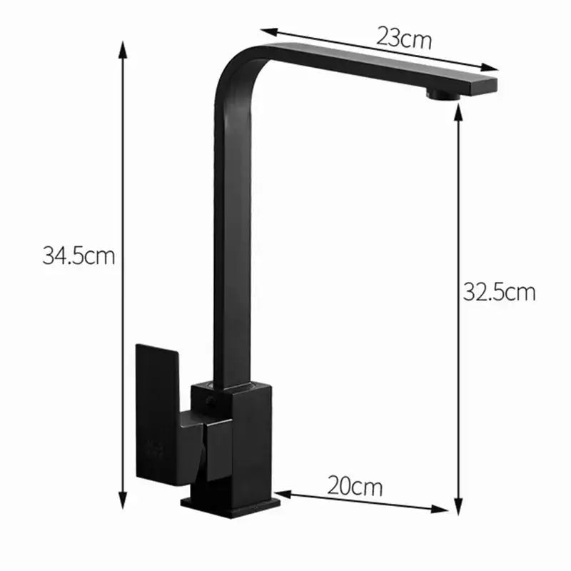 Black Square Kitchen Faucet