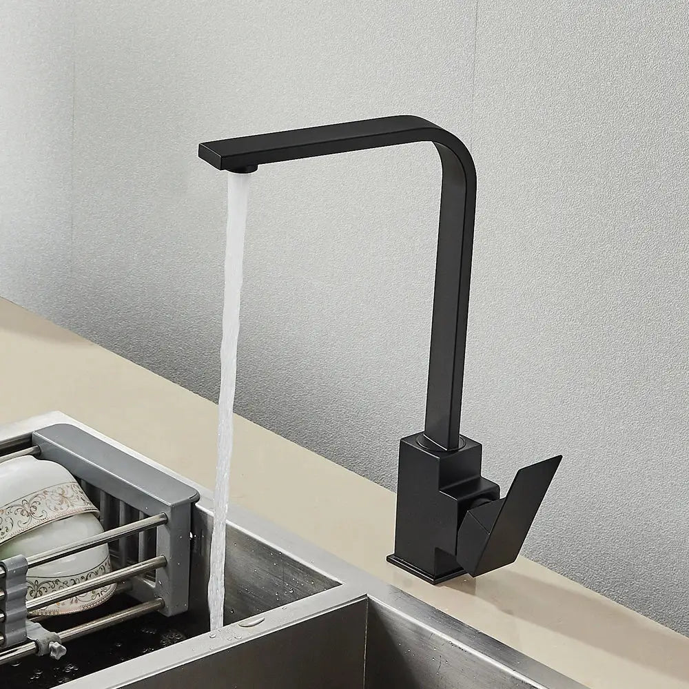 Black Square Kitchen Faucet