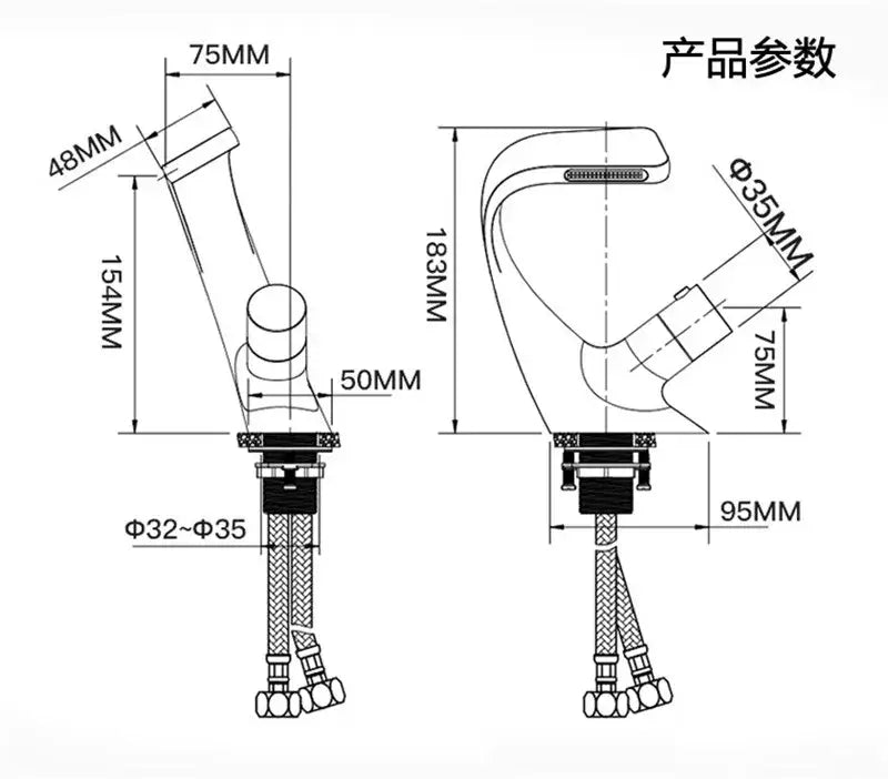 Chrome Single Handle Faucet for Kitchen or Bath