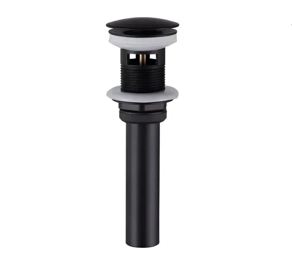 Black Single Handle Faucet with Overflow Option