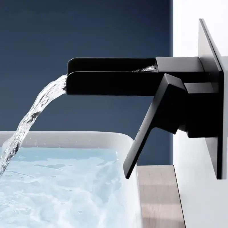 Black Chrome Single-Handle Wall-Mount Faucet