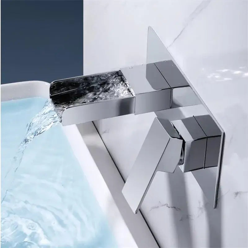 Black Chrome Single-Handle Wall-Mount Faucet