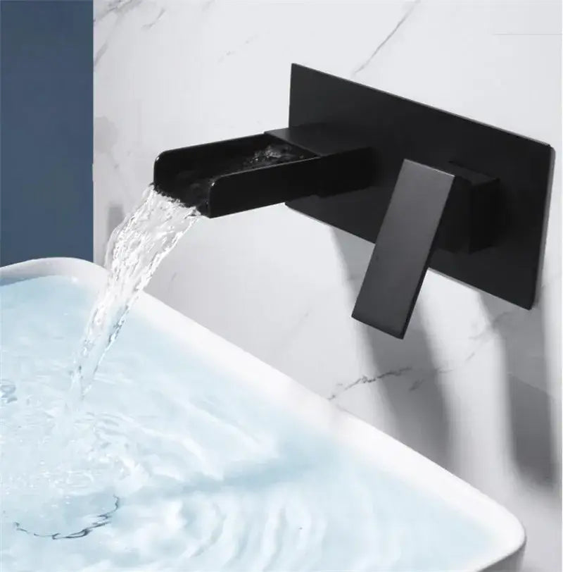 Black Chrome Single-Handle Wall-Mount Faucet