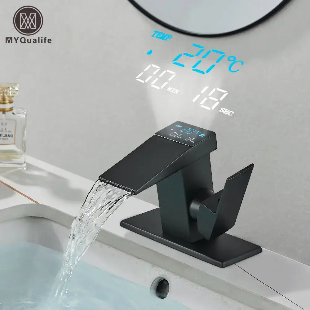 Black Waterfall Faucet Display