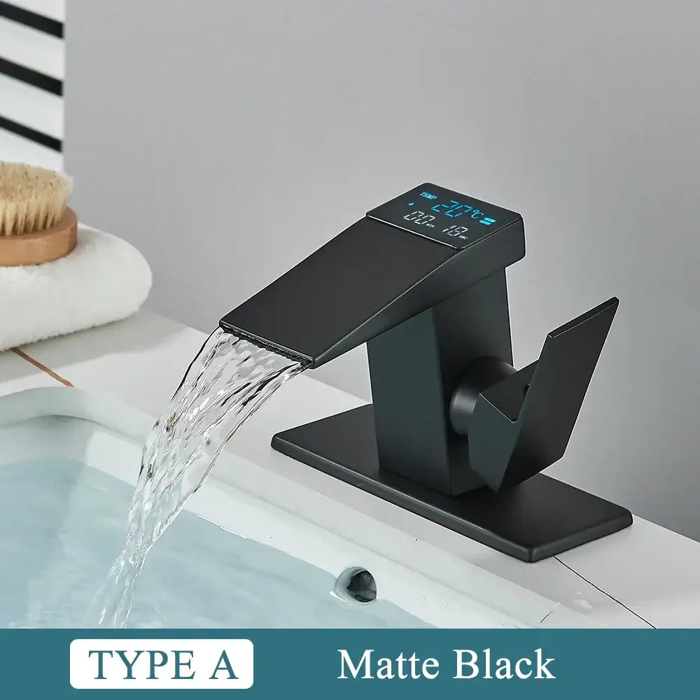 Black Waterfall Faucet Display