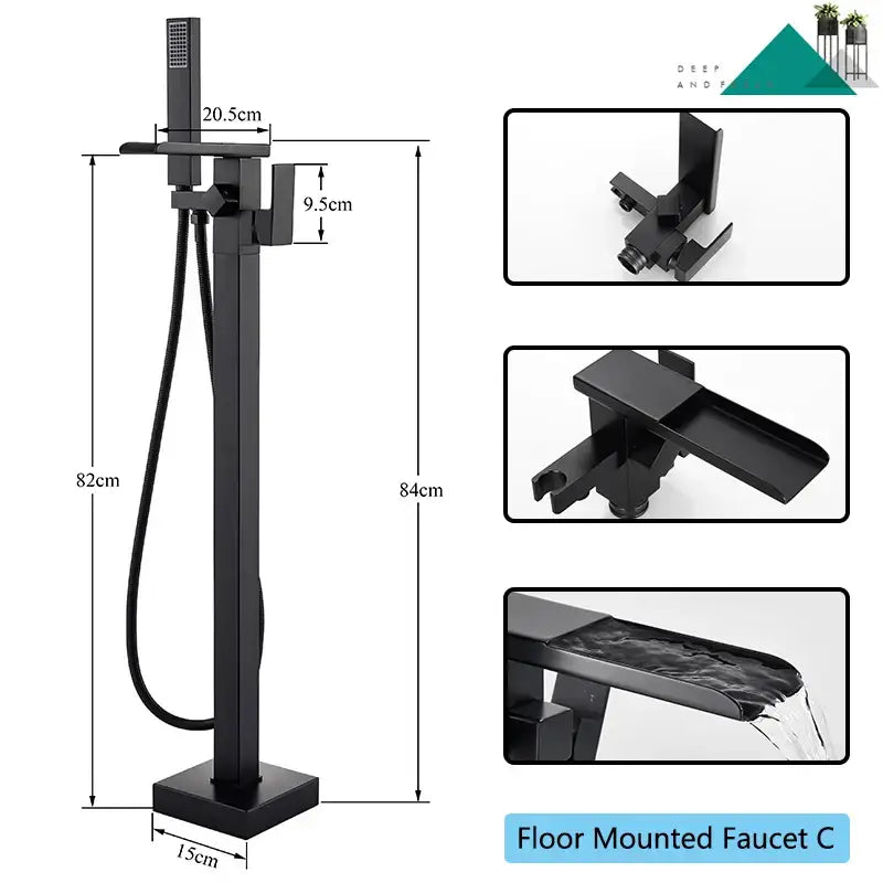 Black Bathtub Faucet Shower