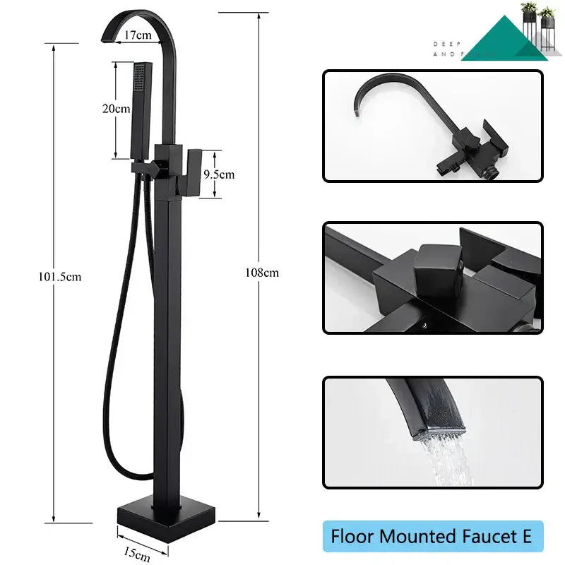 Black Bathtub Faucet Shower