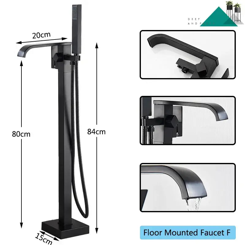 Black Bathtub Faucet Shower
