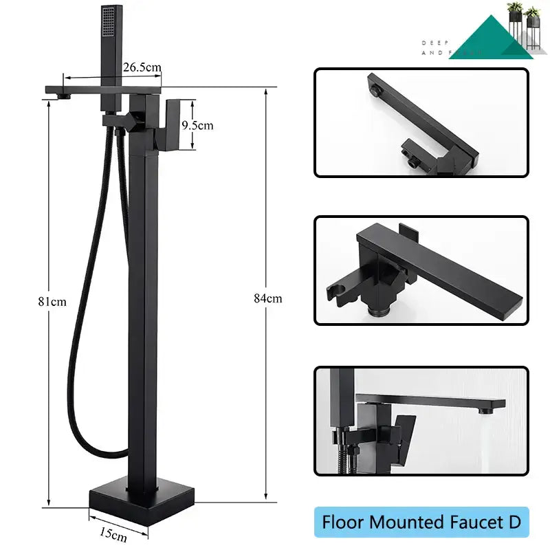 Black Bathtub Faucet Shower