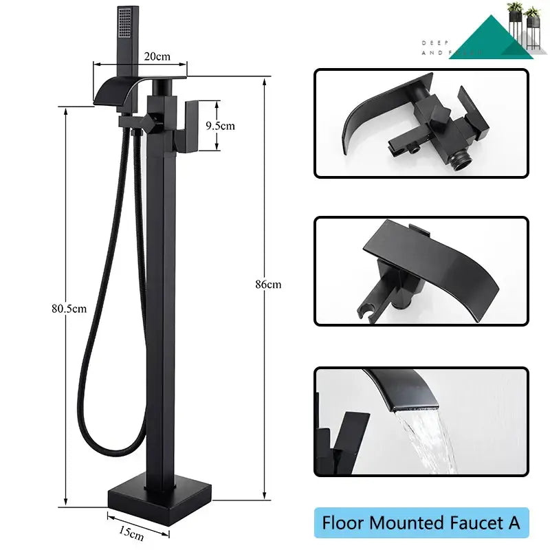 Black Bathtub Faucet Shower