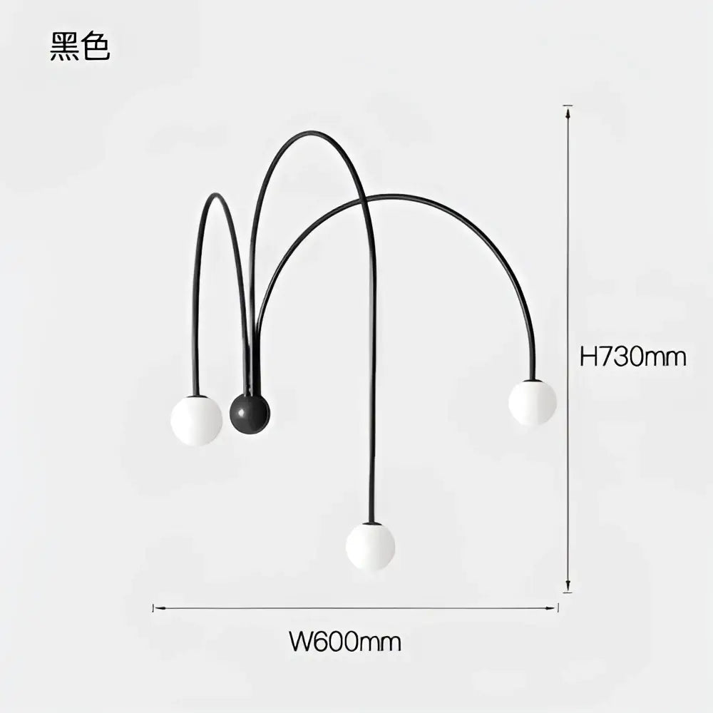 Copper Glass Ball Italian-Inspired Wall Lamp