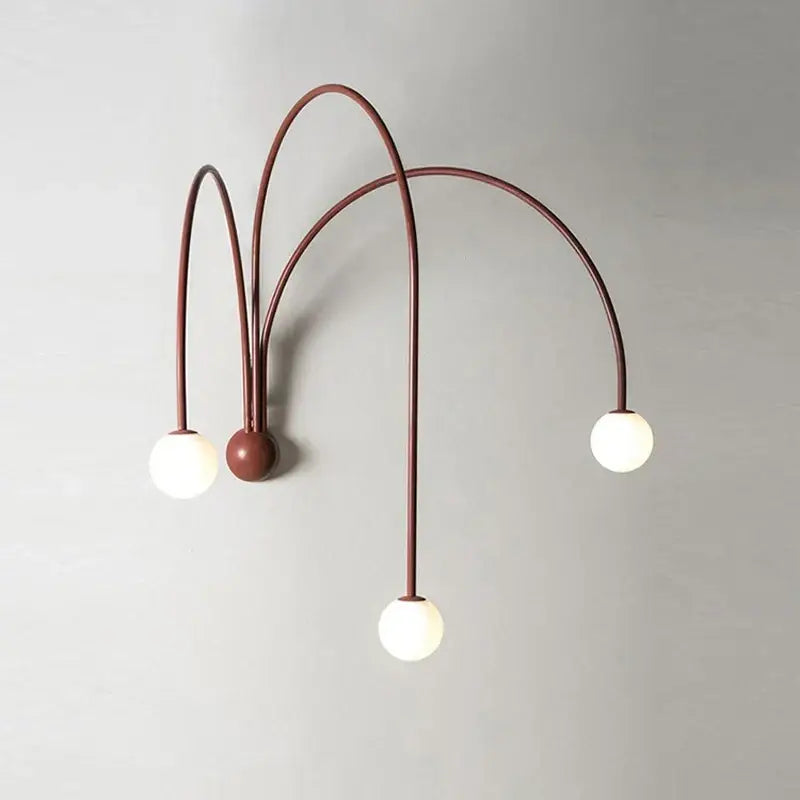 Copper Glass Ball Italian-Inspired Wall Lamp