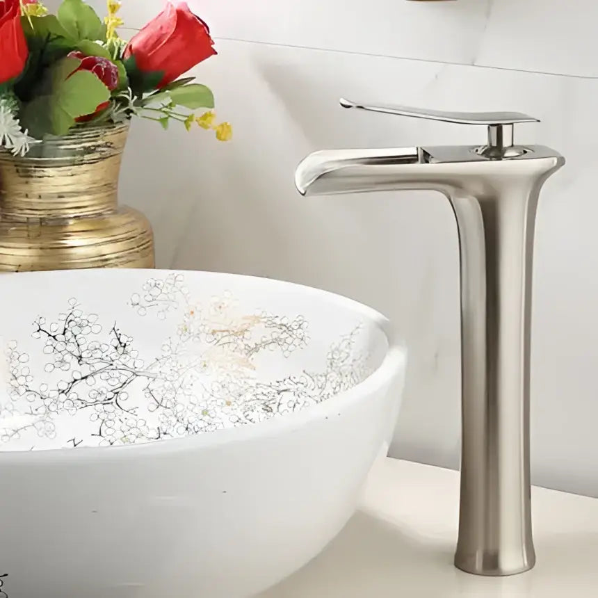 Grey Brass Waterfall Faucet