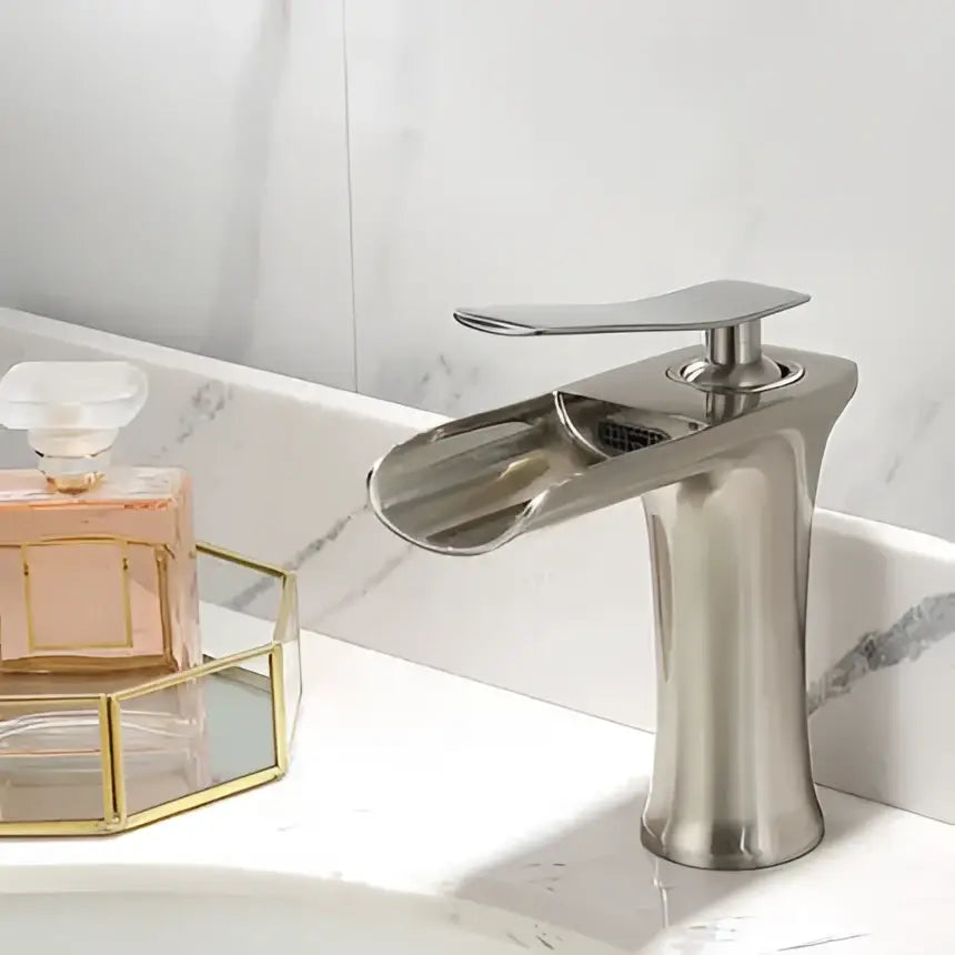 Grey Brass Waterfall Faucet
