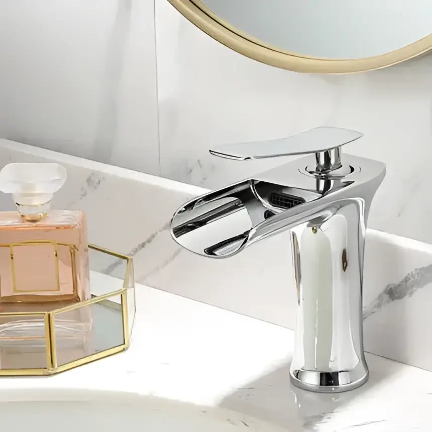 Grey Brass Waterfall Faucet