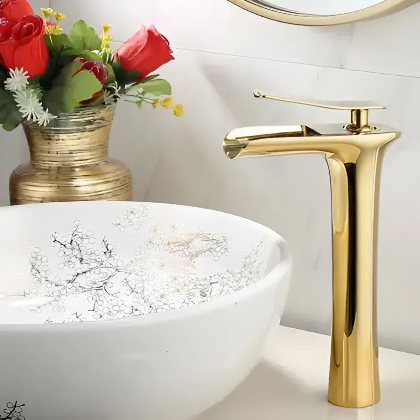 Grey Brass Waterfall Faucet