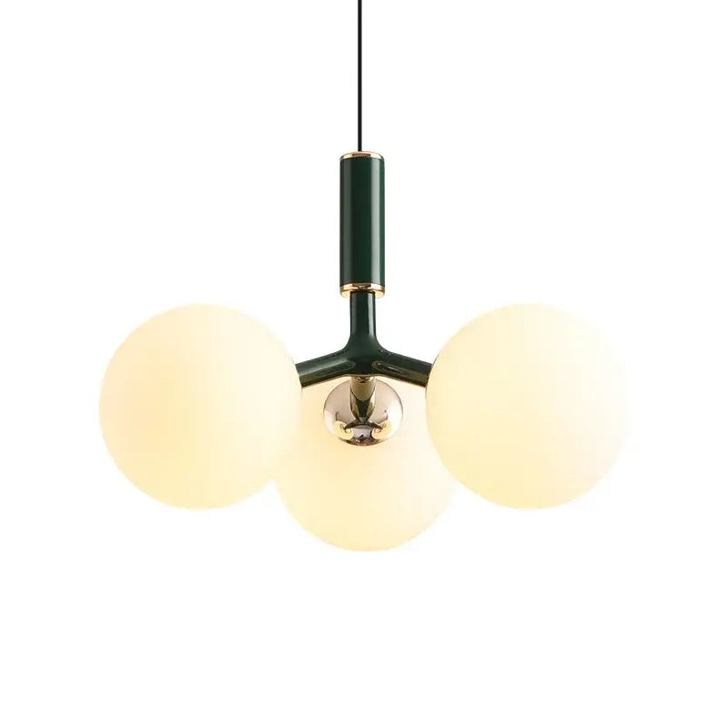 Red Glass Ball Pendant Light