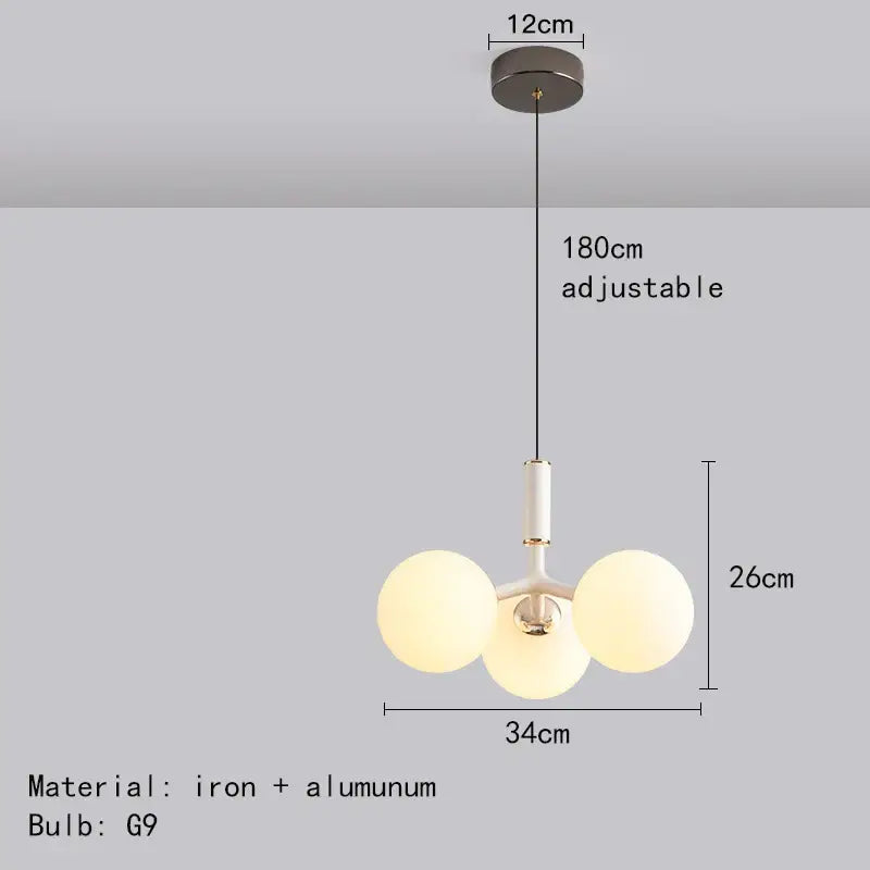 Red Glass Ball Pendant Light