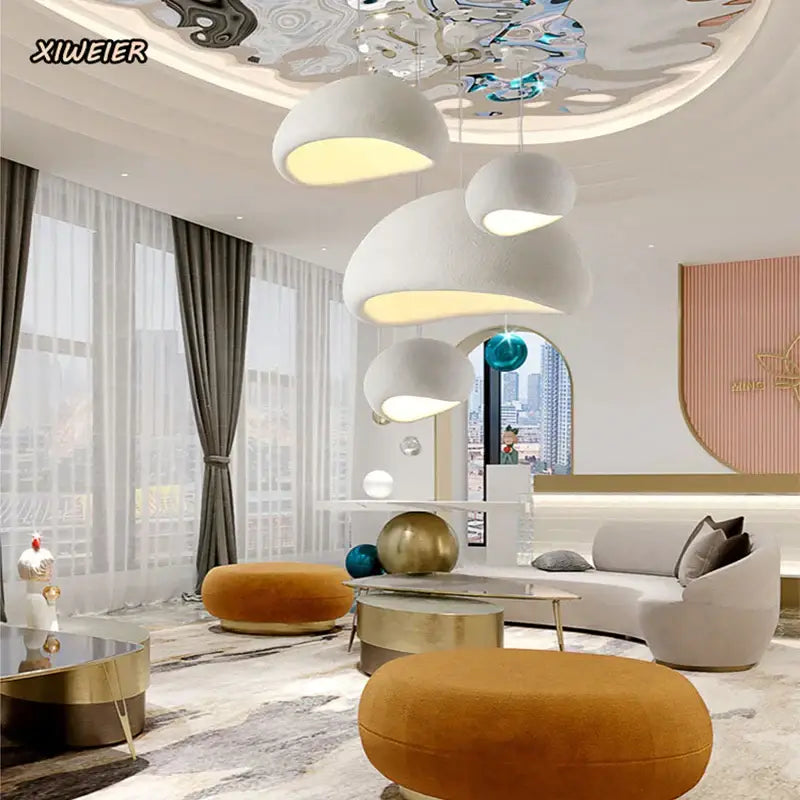 White Industrial Wind Chandelier
