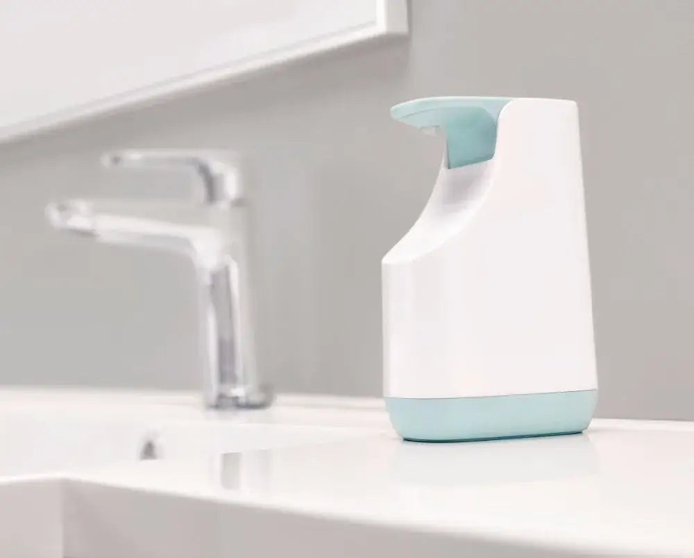 White Teal Soap Dispenser