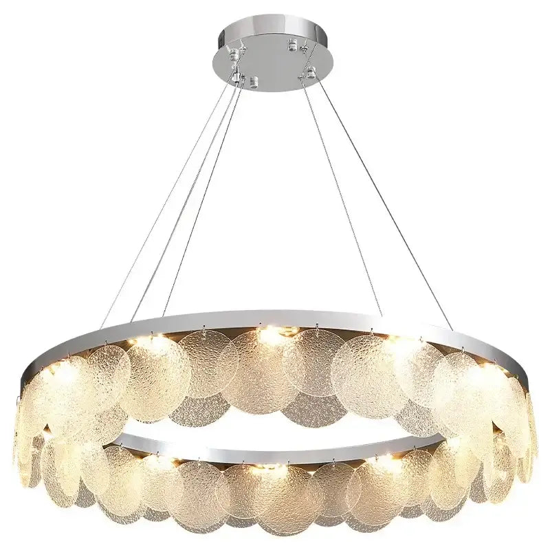 Glass Metal Ceiling Chandelier