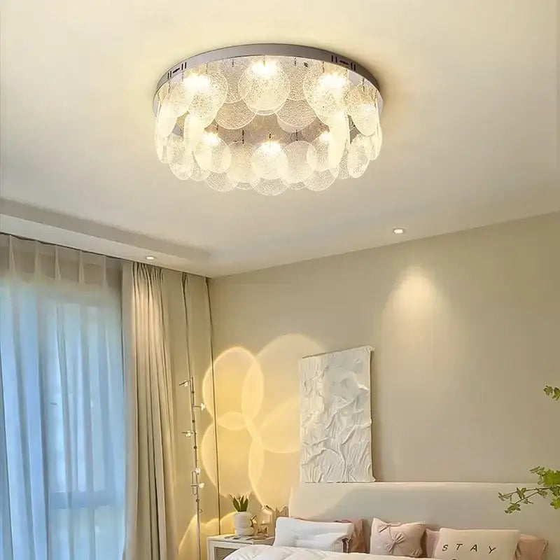 Glass Metal Ceiling Chandelier
