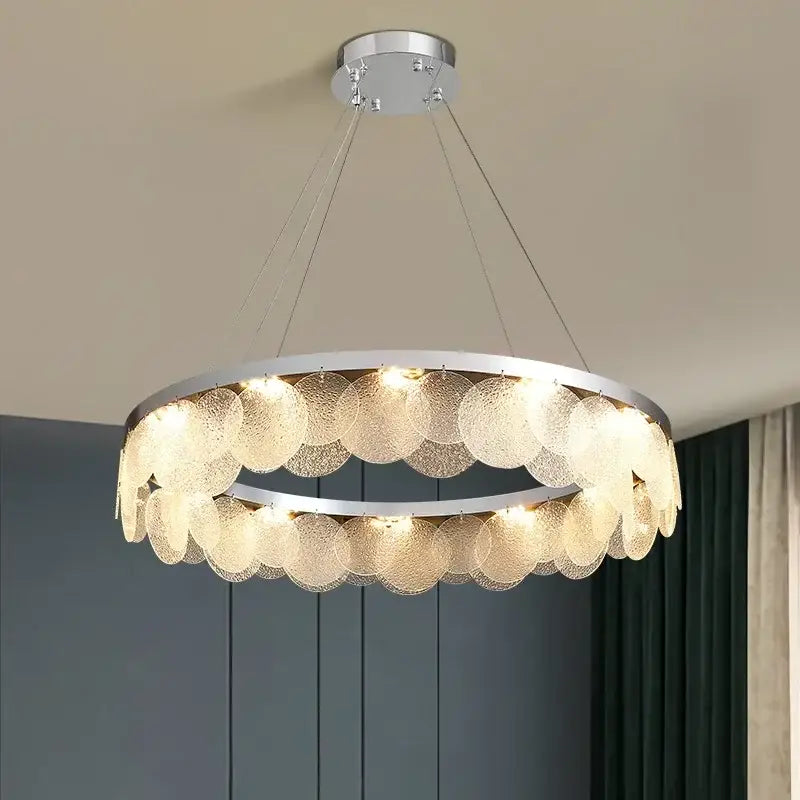 Glass Metal Ceiling Chandelier