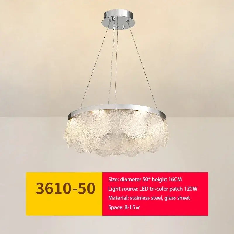 Glass Metal Ceiling Chandelier