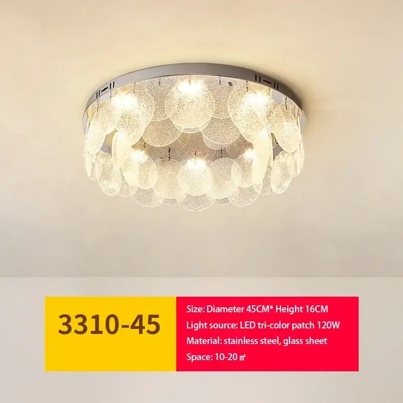 Glass Metal Ceiling Chandelier