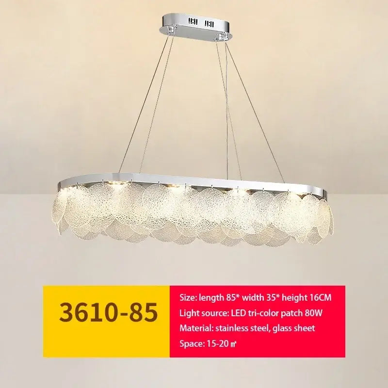 Glass Metal Ceiling Chandelier