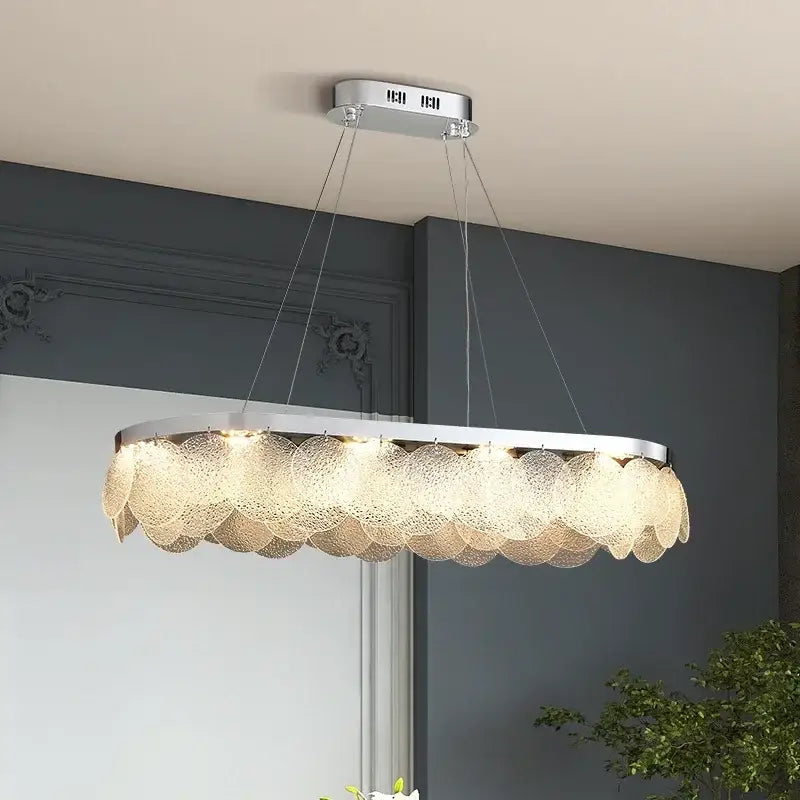 Glass Metal Ceiling Chandelier