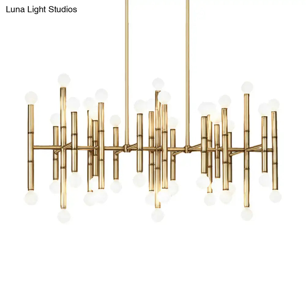Gold Metal Island Chandelier