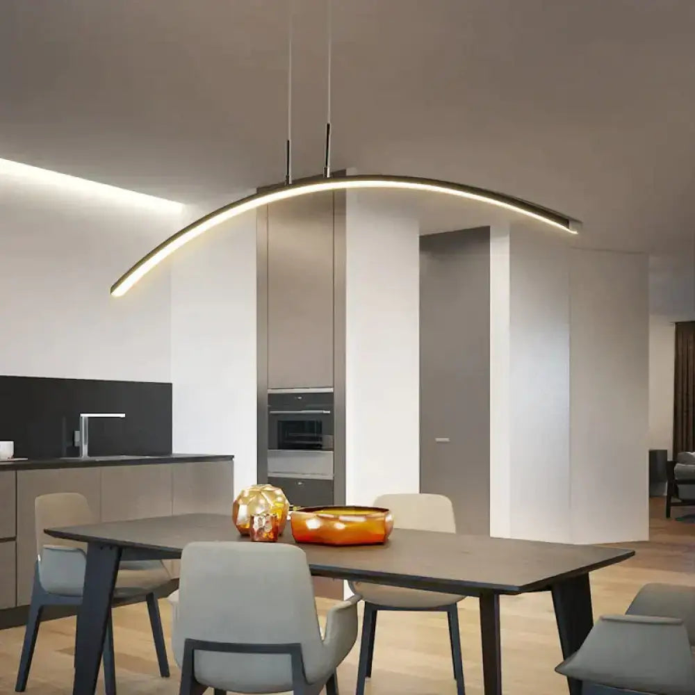 Metallic Arc Pendant Light