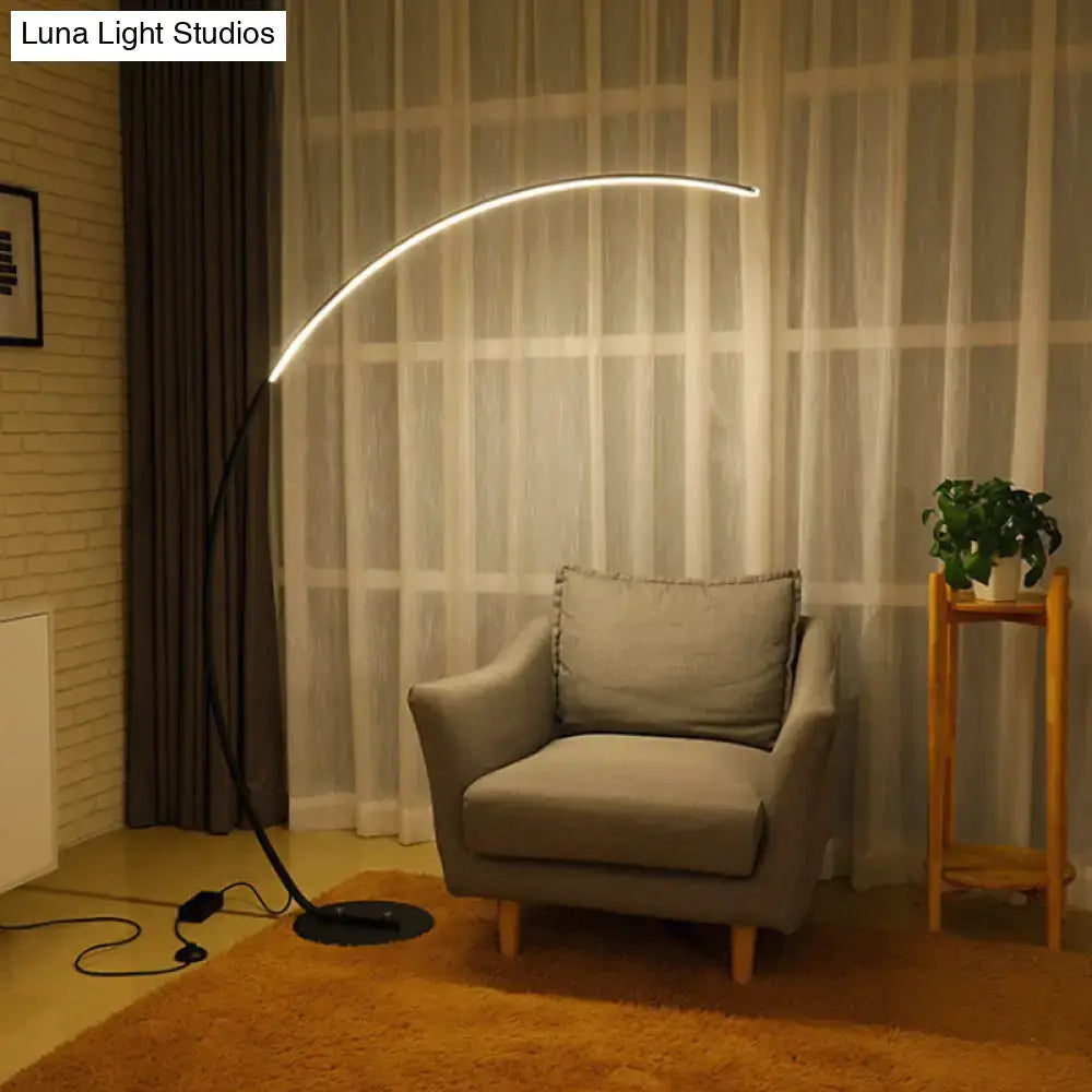 Black Beige Bow Floor Lamp