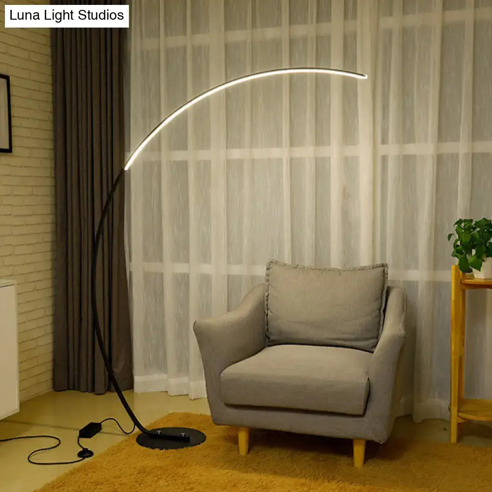 Black Beige Bow Floor Lamp