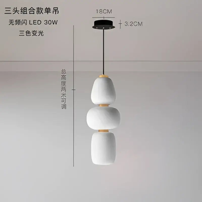 Milky White Glass Pendant
