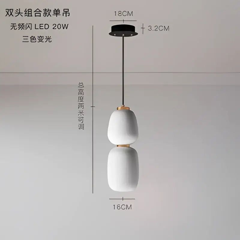 Milky White Glass Pendant