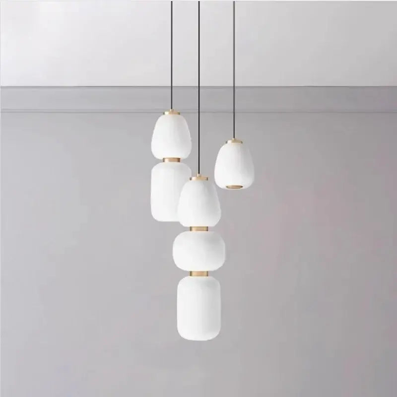 Milky White Glass Pendant