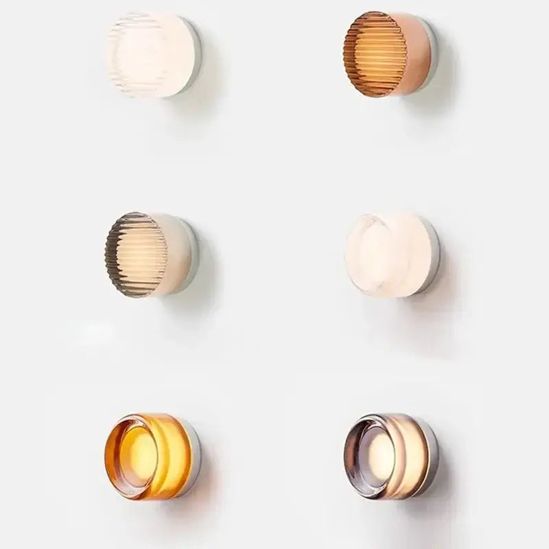 Amber Glass Tricolor Wall Sconce