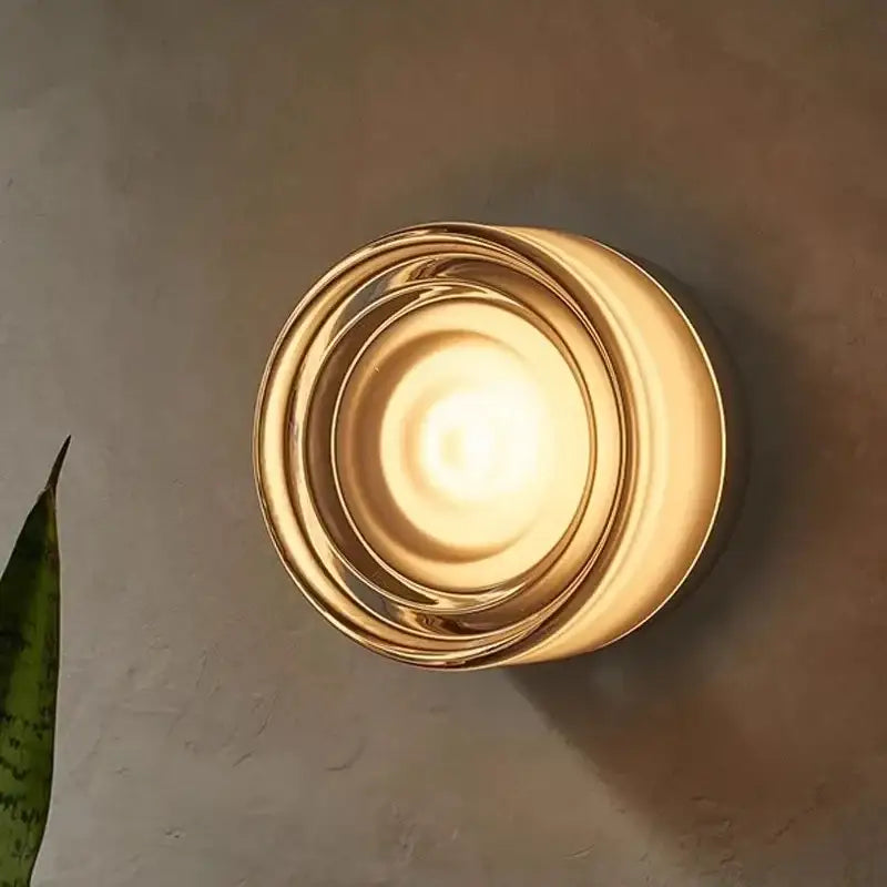 Amber Glass Tricolor Wall Sconce