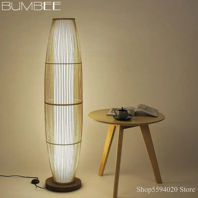 Bamboo Minimalist Floor Lamp