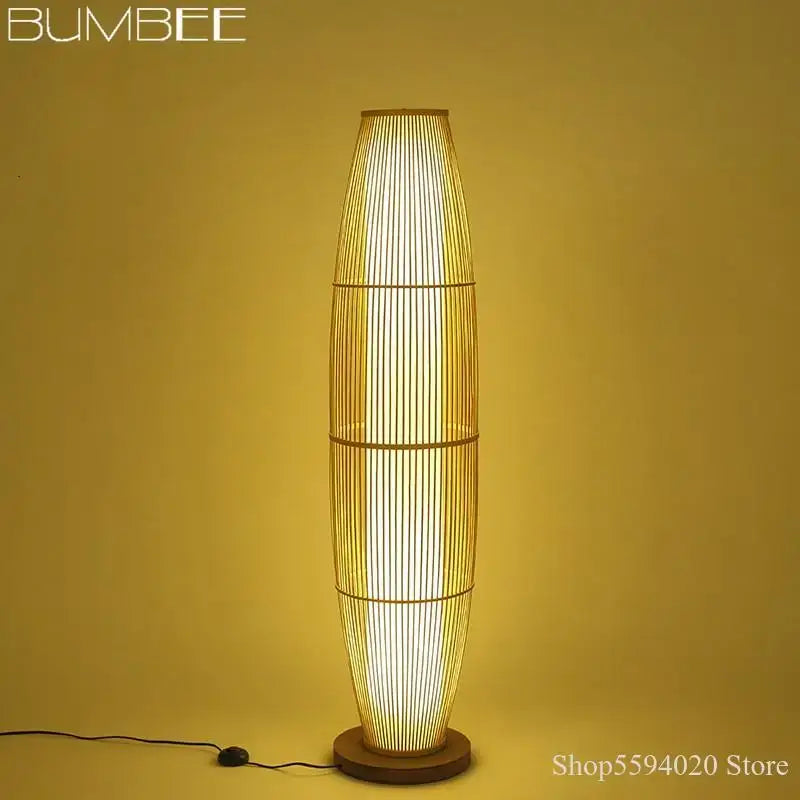Bamboo Minimalist Floor Lamp