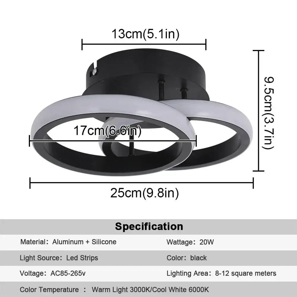 Black Acrylic Ceiling Lamp